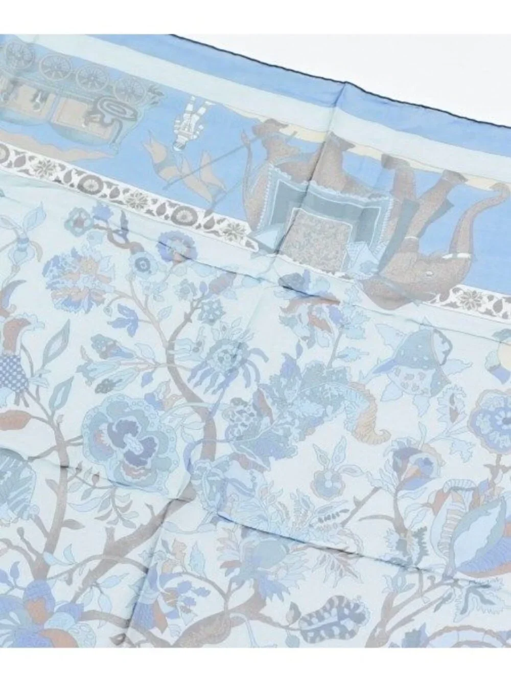 Hermes Bandana Scarf Blue